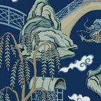 Vintage Chinoiserie Pagoda Bridge Garden Landscape Coffee Mug Gallery Image 2