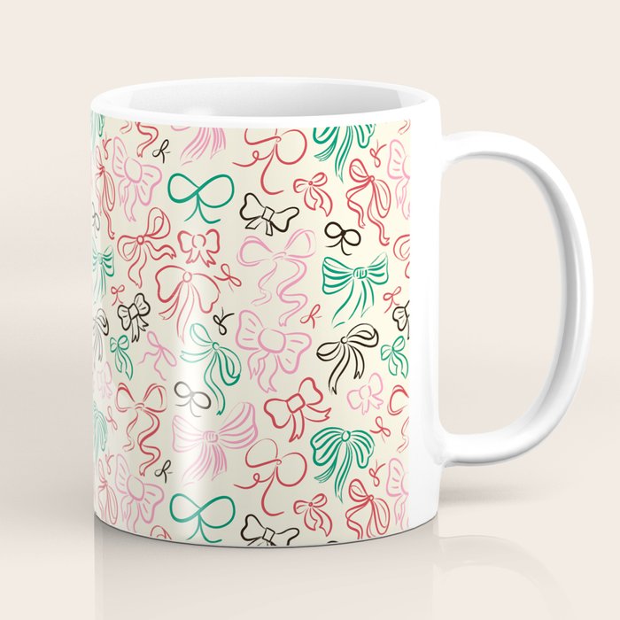 Coquette Holiday Bows Coffee Mug Gallery Image 1