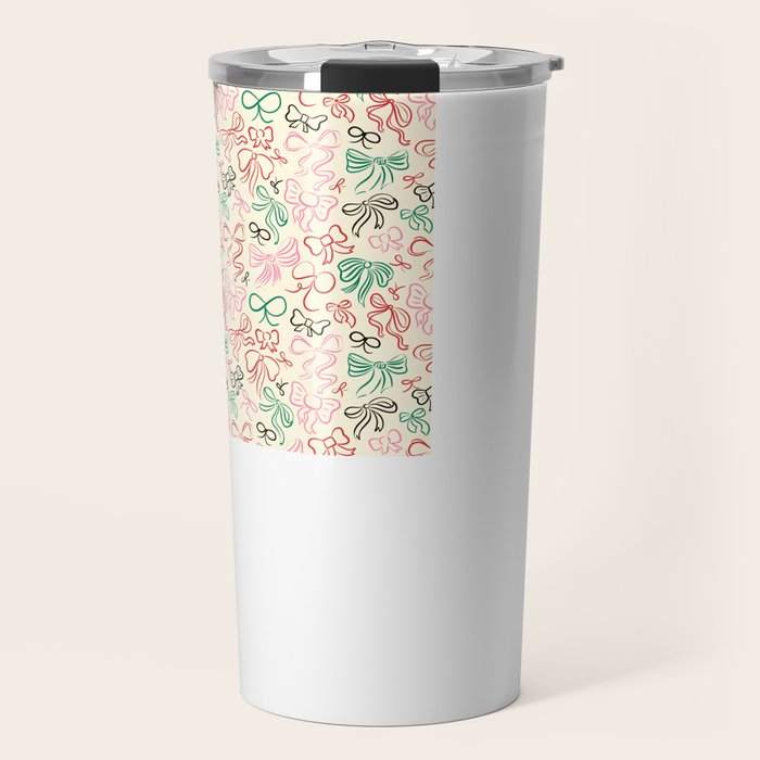 Coquette Holiday Bows Travel Mug Gallery Image 1