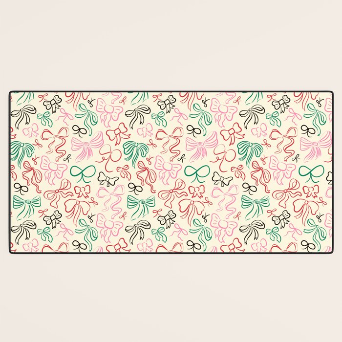 Coquette Holiday Bows Desk Mat Gallery Image 3