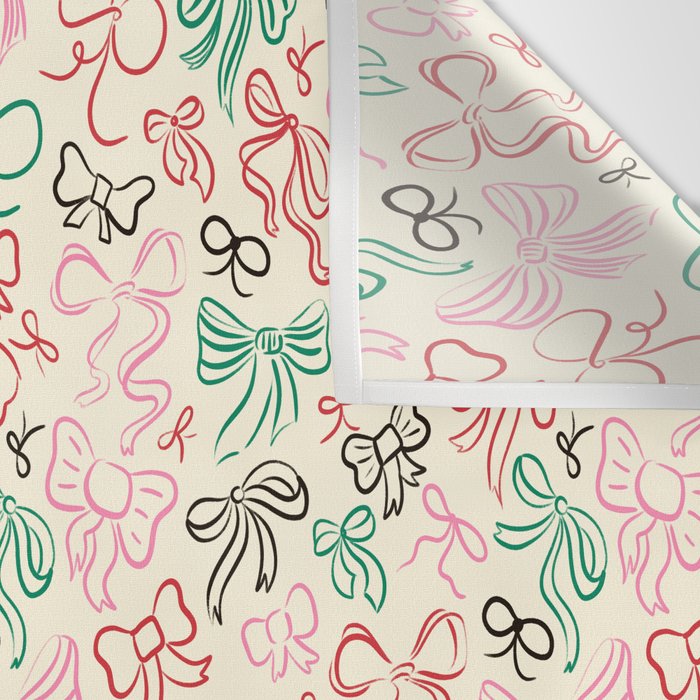 Coquette Holiday Bows Wall Tapestry Gallery Image 3