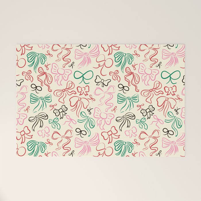 Coquette Holiday Bows Welcome Mat Gallery Image 1