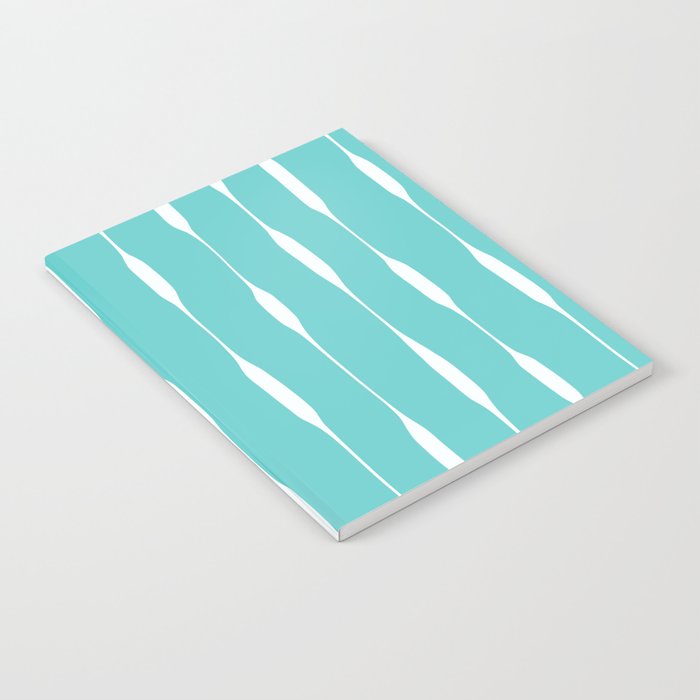 Robin's Egg Blue Turquoise Threaded Stripes Minimalist Modern Pattern Notebook Gallery Image 2
