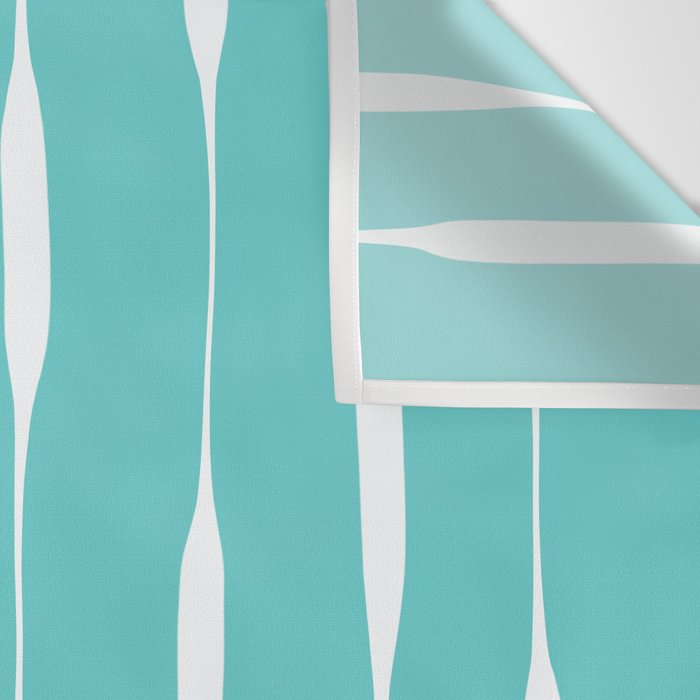Robin's Egg Blue Turquoise Threaded Stripes Minimalist Modern Pattern Wall Tapestry Gallery Image 3