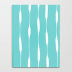 Robin's Egg Blue Turquoise Threaded Stripes Minimalist Modern Pattern Notebook Gallery Image 4