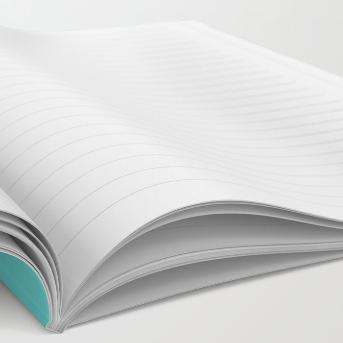 Robin's Egg Blue Turquoise Threaded Stripes Minimalist Modern Pattern Notebook Gallery Image 2