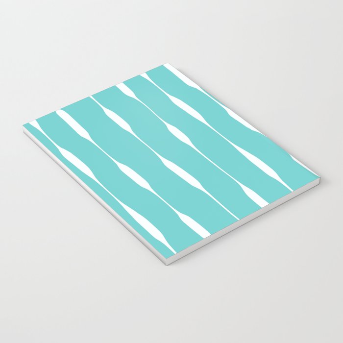 Robin's Egg Blue Turquoise Threaded Stripes Minimalist Modern Pattern Notebook Gallery Image 3