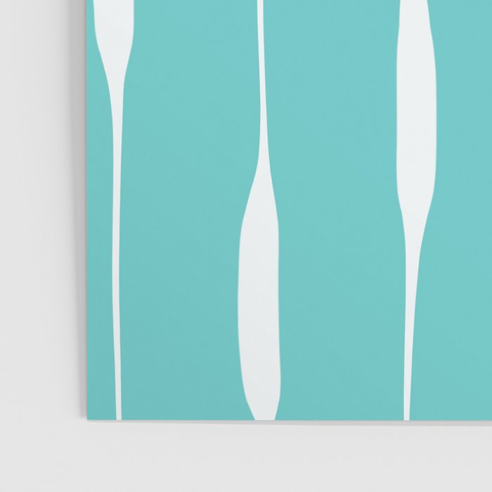 Robin's Egg Blue Turquoise Threaded Stripes Minimalist Modern Pattern Poster Gallery Image 3
