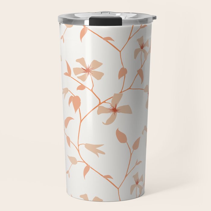 Floral Clematis Vine Travel Mug Gallery Image 1