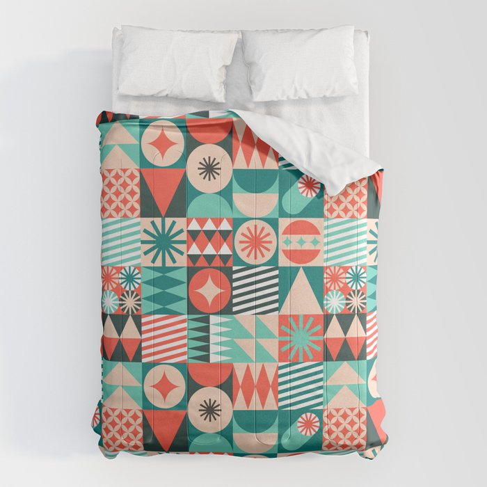 Mid Century Retro Holiday Comforter Gallery Image 6