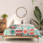 Mid Century Retro Holiday Comforter Gallery Image 3