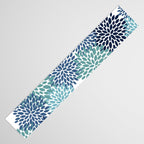 Floral Blooms, Navy, Blue and Teal Table Runner Gallery Image 3