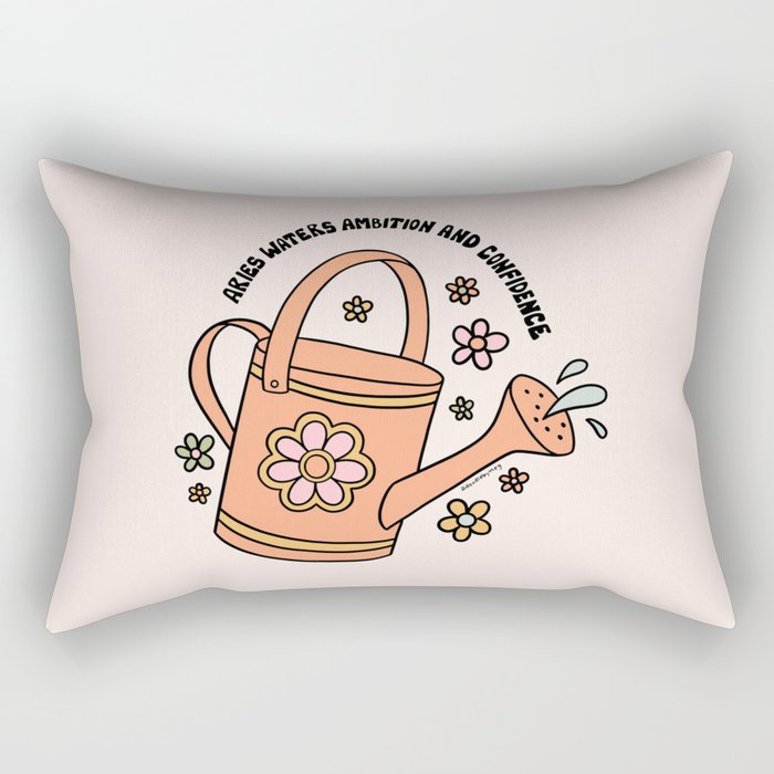 Aries Watering Can Rectangular Pillow Gallery Image 2