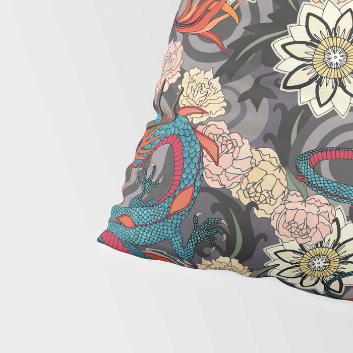 dragon tattoo dark Pillow Sham Gallery Image 4