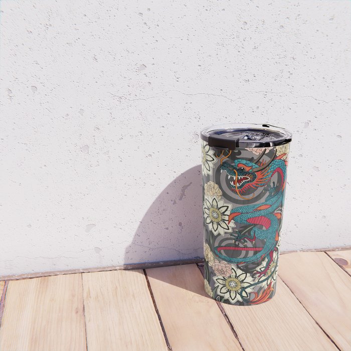 dragon tattoo dark Travel Mug Gallery Image 4