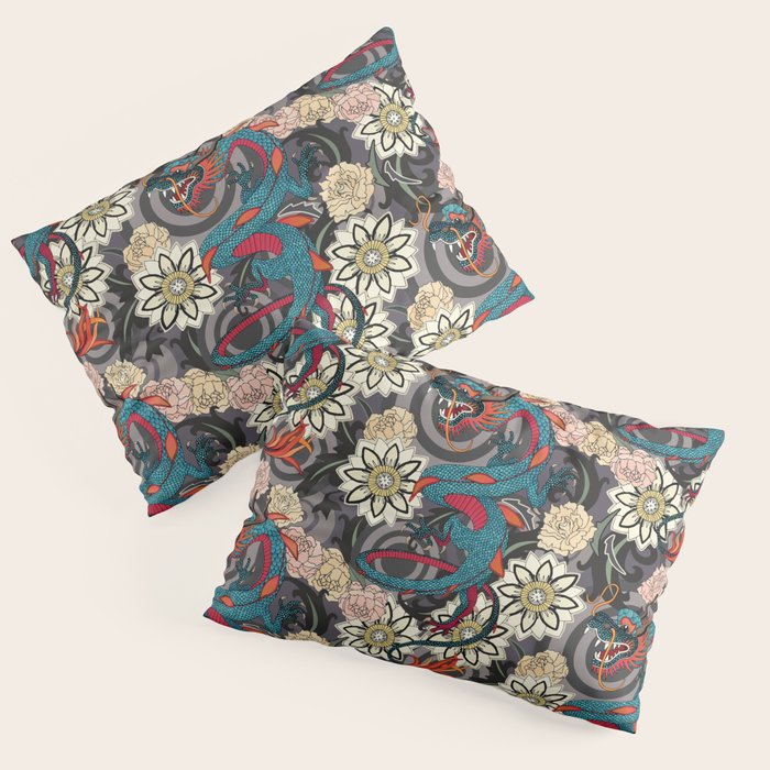 dragon tattoo dark Pillow Sham Gallery Image 1