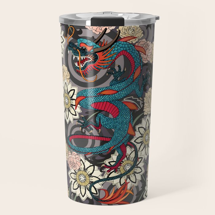 dragon tattoo dark Travel Mug Gallery Image 1