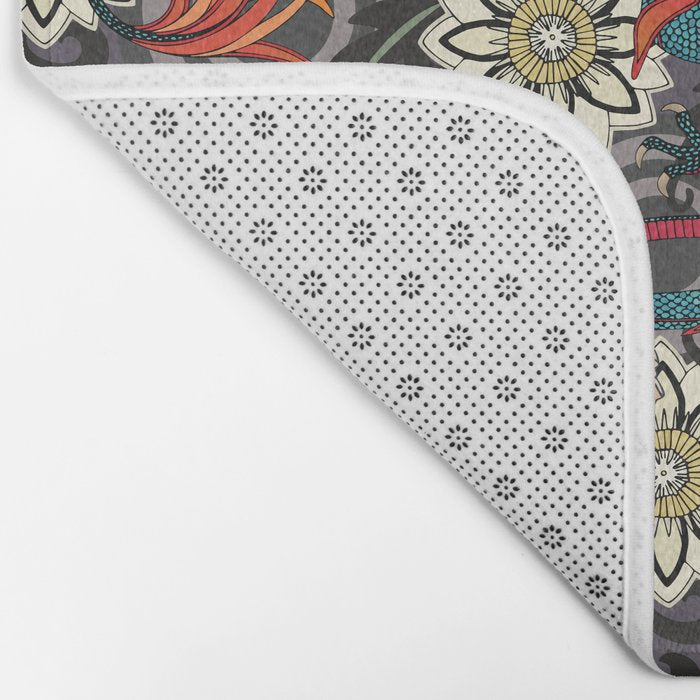 dragon tattoo dark Bath Mat Gallery Image 2