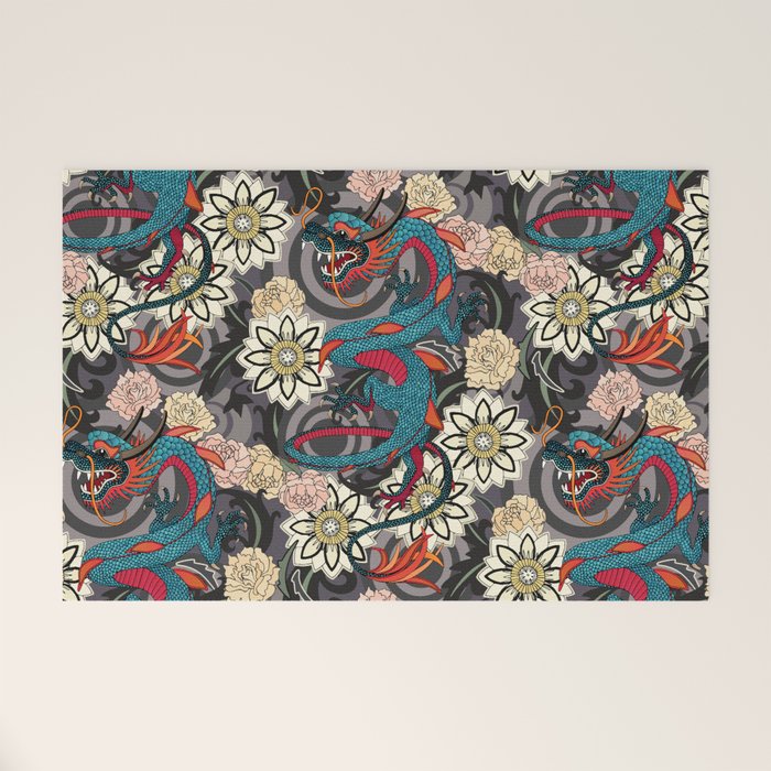 dragon tattoo dark Welcome Mat Gallery Image 1