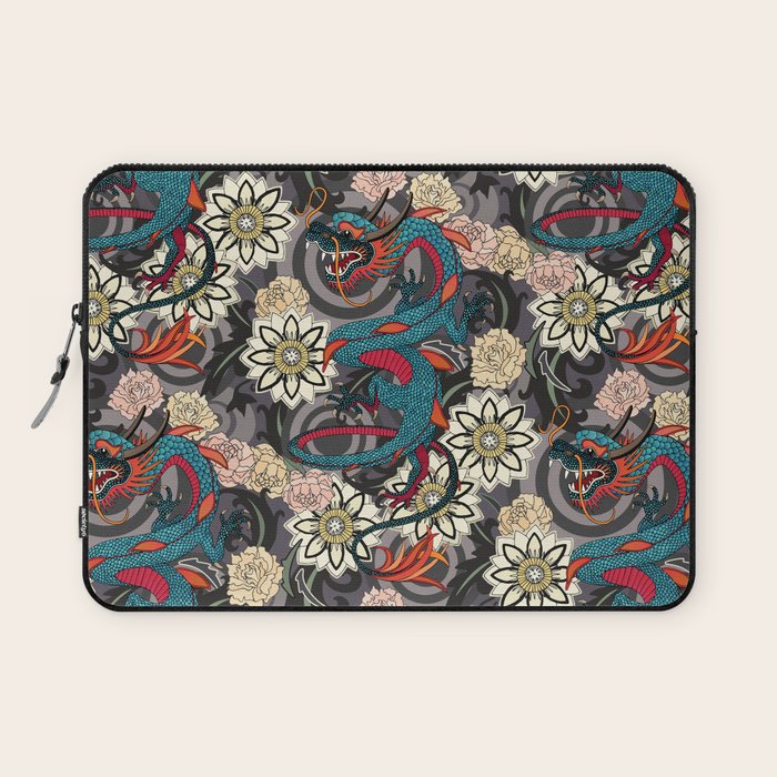 dragon tattoo dark Laptop Sleeve Gallery Image 1