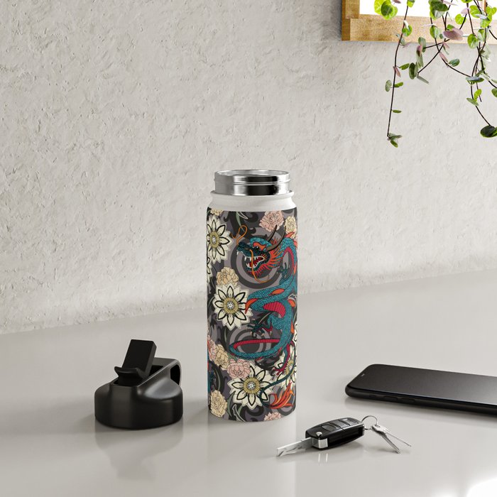 dragon tattoo dark Water Bottle Gallery Image 4