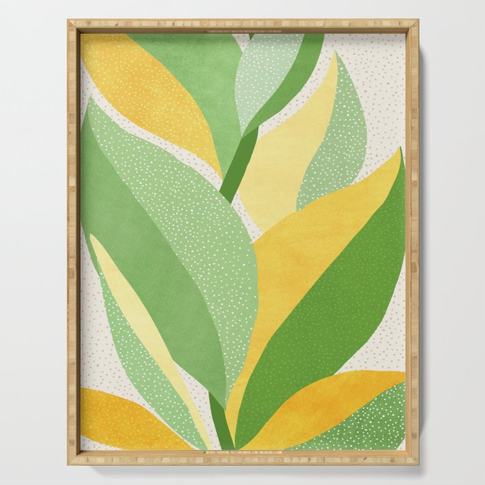 Sunshine Flora / Abstract Botanical Series Serving Tray Gallery Image 1
