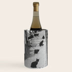 Cat Audition, Black and White, Vintage Art Wine Chiller Gallery Image 1