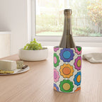 Colorful Flowers Happy Retro Plastic-Look Pattern Wine Chiller Gallery Image 4
