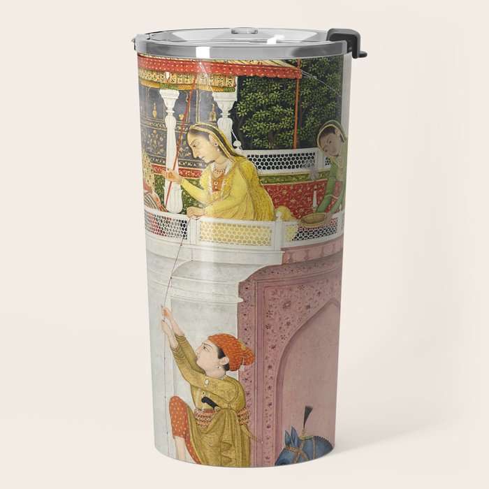 PRINCE CLIMBING TO HIS BETROTHED PROPERTY INDIA 18TH CENTURY  Travel Mug Gallery Image 2