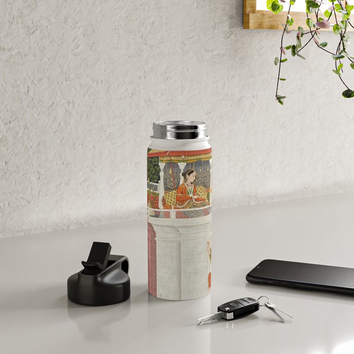 PRINCE CLIMBING TO HIS BETROTHED PROPERTY INDIA 18TH CENTURY  Water Bottle Gallery Image 4
