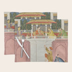 PRINCE CLIMBING TO HIS BETROTHED PROPERTY INDIA 18TH CENTURY  Placemat Gallery Image 1