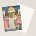 PRINCE CLIMBING TO HIS BETROTHED PROPERTY INDIA 18TH CENTURY  Stationery Card Gallery Image 2