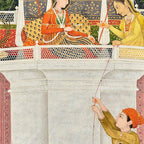 PRINCE CLIMBING TO HIS BETROTHED PROPERTY INDIA 18TH CENTURY  Coffee Mug Gallery Image 2