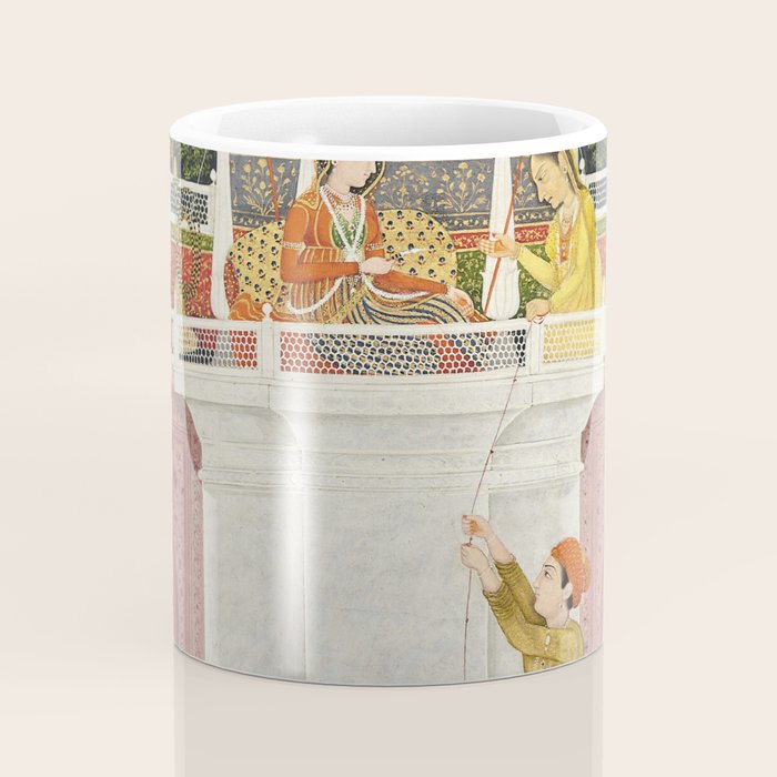 PRINCE CLIMBING TO HIS BETROTHED PROPERTY INDIA 18TH CENTURY  Coffee Mug Gallery Image 4