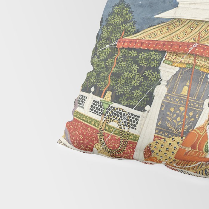 PRINCE CLIMBING TO HIS BETROTHED PROPERTY INDIA 18TH CENTURY  Pillow Sham Gallery Image 4