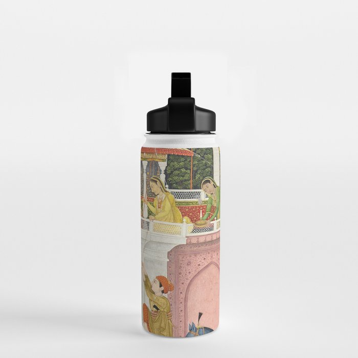 PRINCE CLIMBING TO HIS BETROTHED PROPERTY INDIA 18TH CENTURY  Water Bottle Gallery Image 2