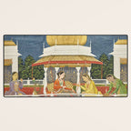 PRINCE CLIMBING TO HIS BETROTHED PROPERTY INDIA 18TH CENTURY  Desk Mat Gallery Image 3