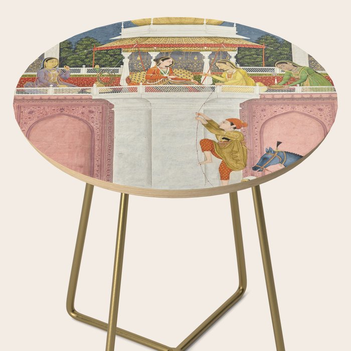 PRINCE CLIMBING TO HIS BETROTHED PROPERTY INDIA 18TH CENTURY  Side Table Gallery Image 2