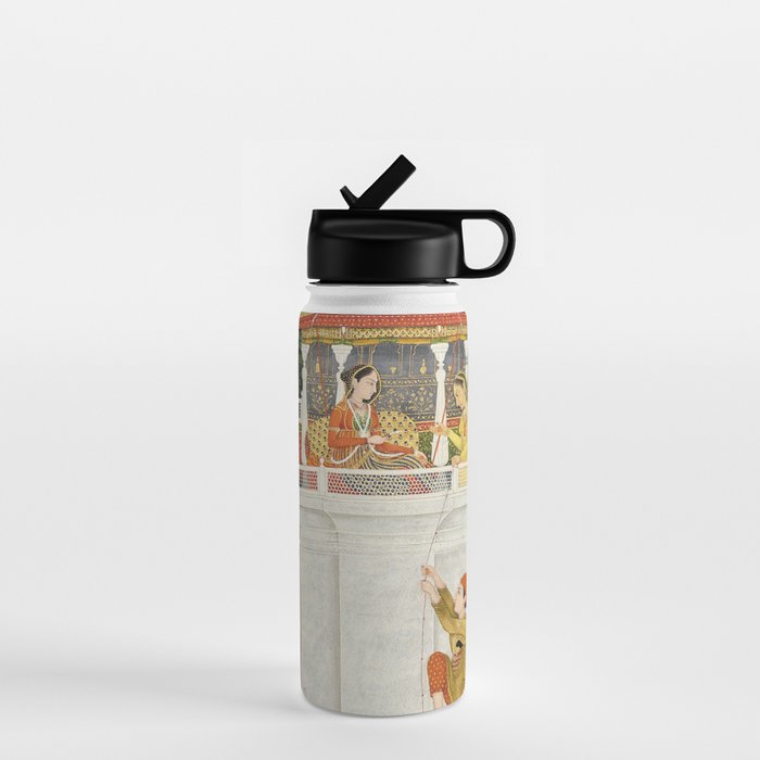 PRINCE CLIMBING TO HIS BETROTHED PROPERTY INDIA 18TH CENTURY  Water Bottle Gallery Image 1