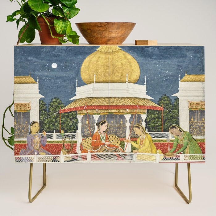 PRINCE CLIMBING TO HIS BETROTHED PROPERTY INDIA 18TH CENTURY  Credenza Gallery Image 1