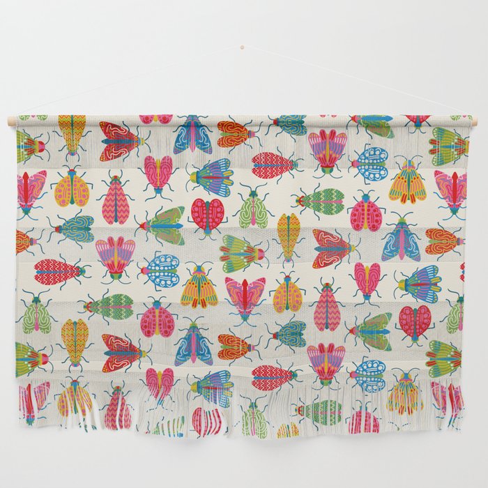 Wonderful Winged Insects - Colorful Retro Bugs Wall Hanging Gallery Image 1