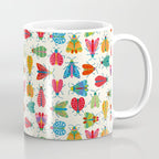 Wonderful Winged Insects - Colorful Retro Bugs Coffee Mug Gallery Image 1