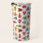 Wonderful Winged Insects - Colorful Retro Bugs Travel Mug Gallery Image 3