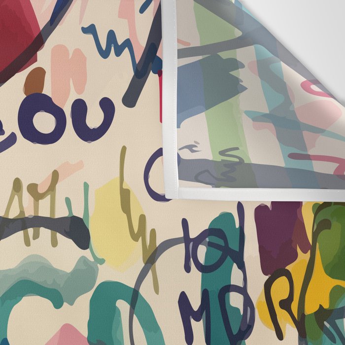 Urban Graffiti Paper Street Art Wall Tapestry Gallery Image 3