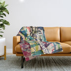 Urban Graffiti Paper Street Art Throw Blanket Gallery Image 1