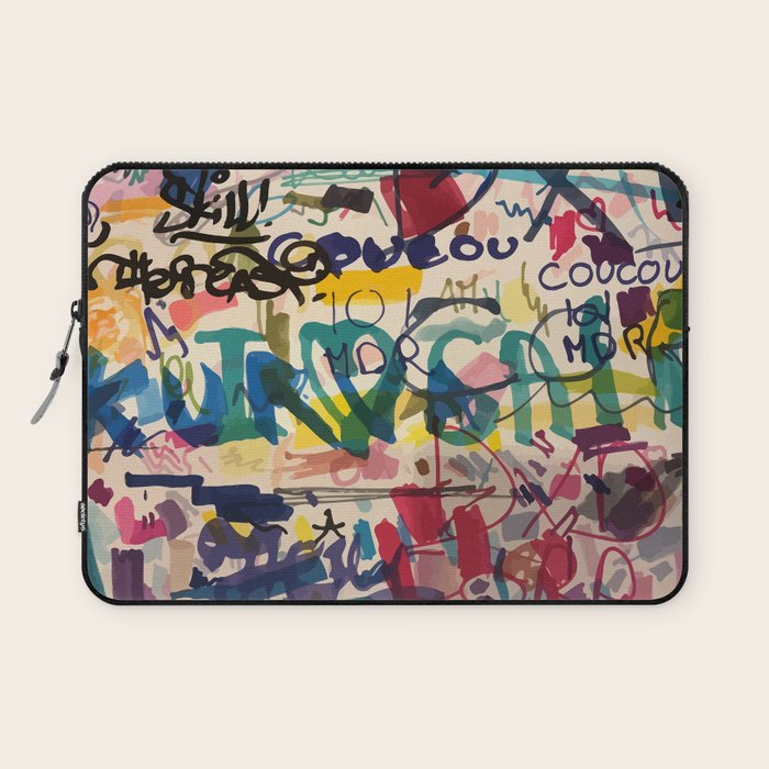Urban Graffiti Paper Street Art Laptop Sleeve Gallery Image 1