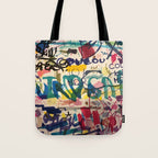 Urban Graffiti Paper Street Art Tote Bag Gallery Image 1