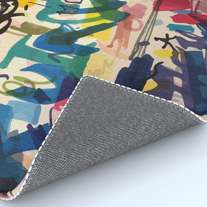 Urban Graffiti Paper Street Art Rug Gallery Image 4