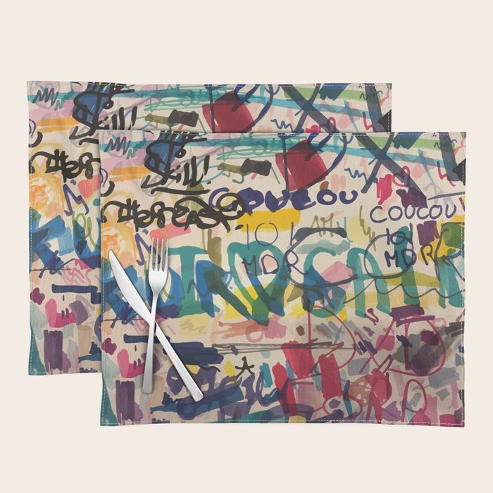 Urban Graffiti Paper Street Art Placemat Gallery Image 1