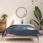Multicolor fishes - blue Comforter Gallery Image 3